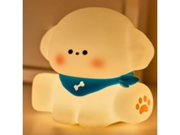 Luminária Noturna Infantil Fofa Em Formato De Cachorro Branco,