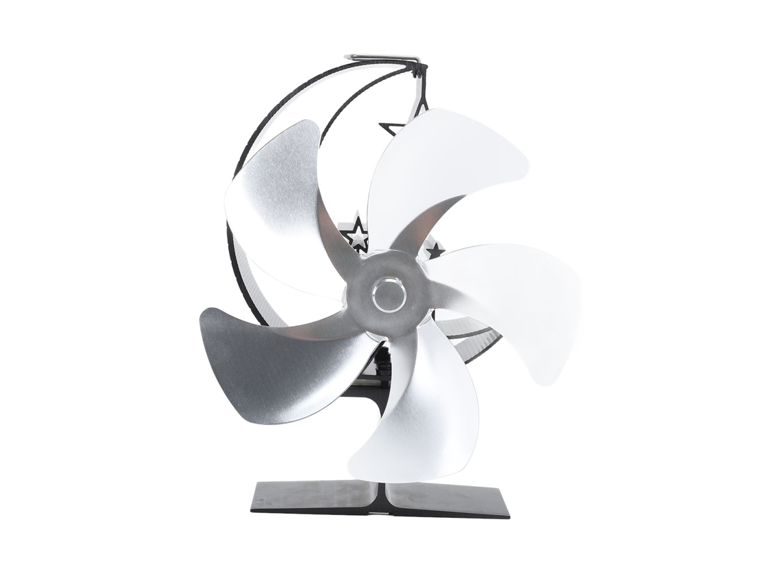 Ventilador de Madeira 5 Lâminas Silencioso para Aquecimento