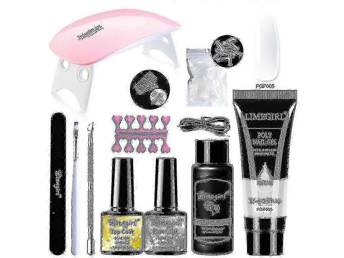 25 26 Nail Art Set With Lamp Dryer Rig Poly Gel Polish Soakoff Tool GOKOCO