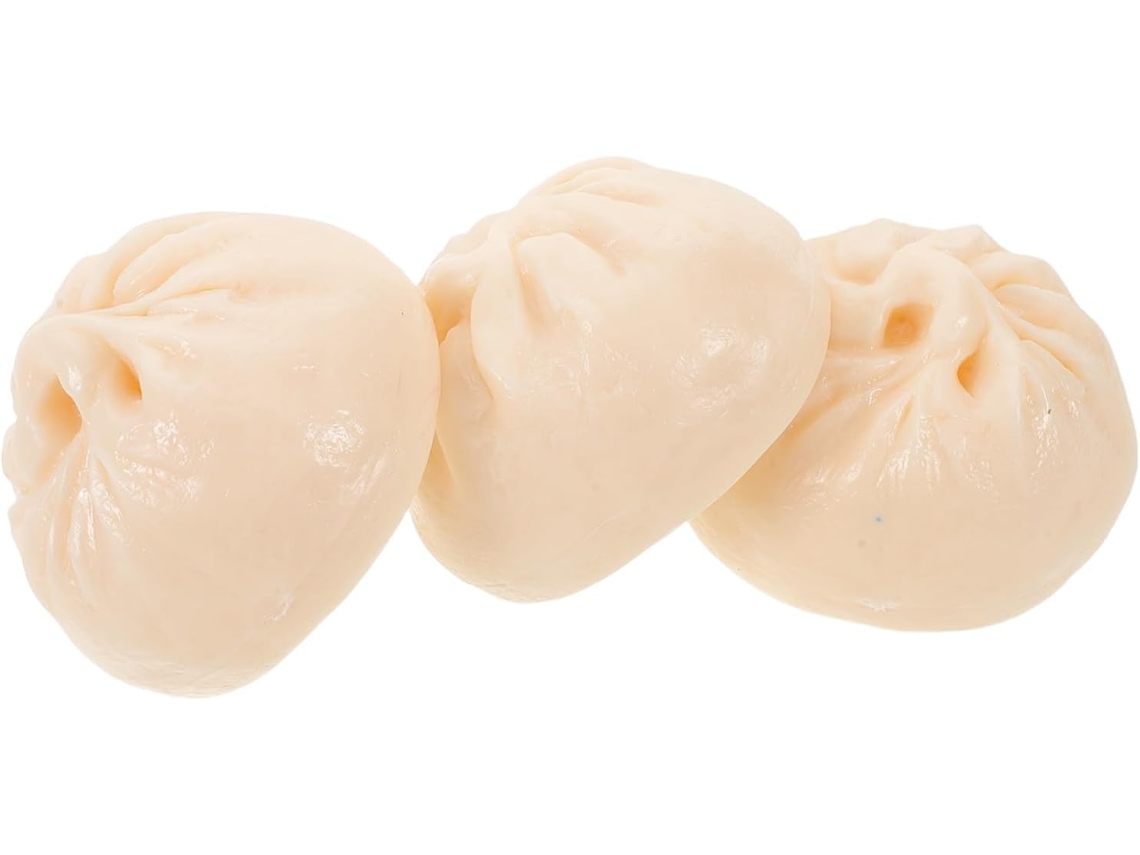 Conjunto de 3 Pãezinhos Cozidos no Vapor Realistas CHABERLU