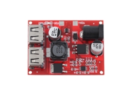 Hkj módulo de Fonte de Alimentação Regulada Ajustável Buck 9v/12v/36v para 5v 3a com Saída Usb Dual para Carregamento em Carros