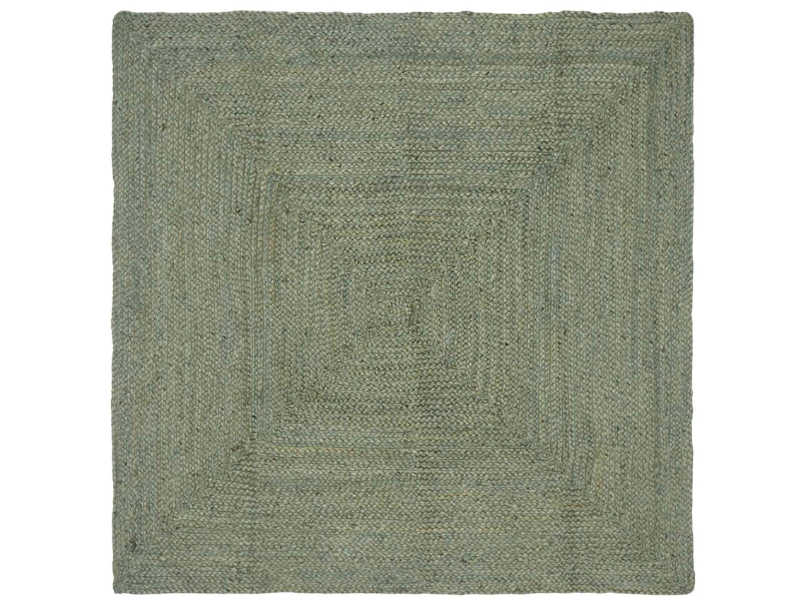 Conjunto 1 Carpete De Área Vidaxl Verde-azeitona Juta (160 X 160 Cm)
