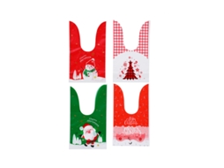 Pacote De Sacolas De Presente Com Decoração Natalina E Sacolas Para Doces Da Véspera De Natal.