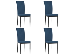Dining Chair, Dining Chairs Vidaxl Azul Veludo (n/a)