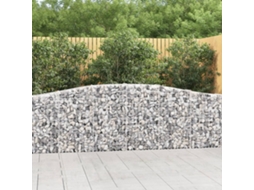 Vidaxl Cestos Gabião Arqueados 2 Pcs 400x30x80/100cm Ferro Galvanizado