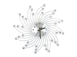 Reloj De Pared De Metal Con Decoración De Diamantes Para Hogar Y Oficina Decoración Moderna