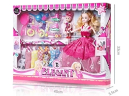 Caixa de Boneca Elegant Bici, Jogo de Bonecas Princesas de Alta Qualidade