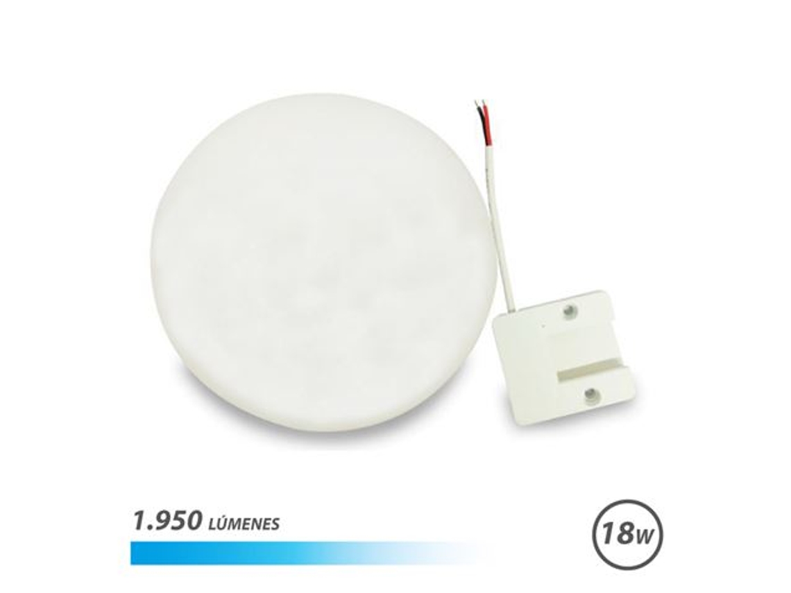Aplique Redondo de Techo Con Base Fija Led 18W 1950Lm Elbat
