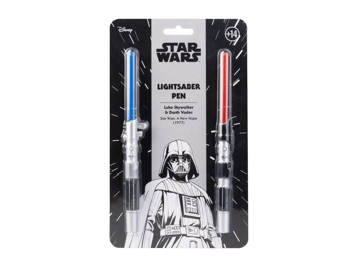 Conjunto Sabre De Luz Star Wars 2 Canetas Com Luz