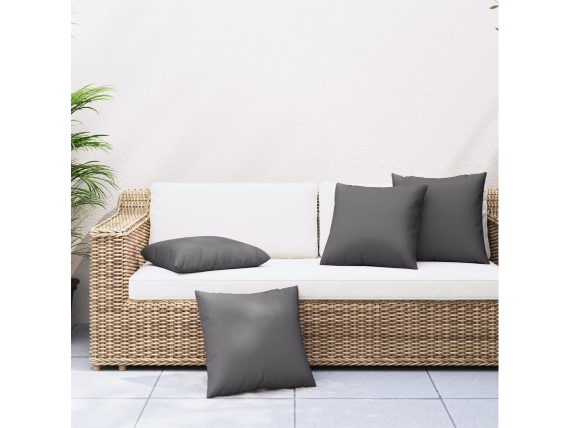 Vidaxl Almofadas De Sofá 4 Pcs 60x60 Cm Tecido Antracite