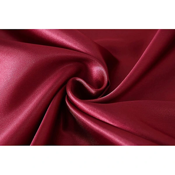 1 Fronha De Seda Dupla Face Com Zíper Invisível - Bordô - 51x66cm (20x26 Polegadas)