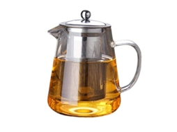 Chaleira de Chá de Vidro com Filtro de Aço Inoxidável Removível 450ml, 750ml, 950ml