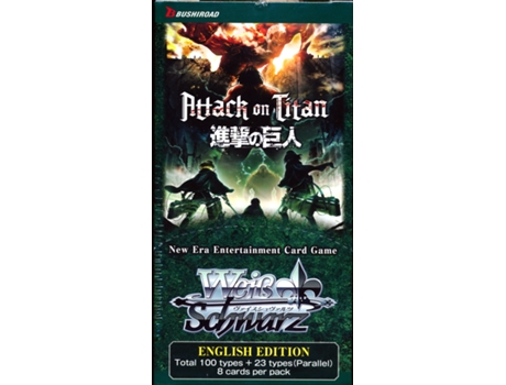 Attack On Titan Volume 2 Weiss Schwarz Booster Pack Jogo em Inglês BUSHIROAD (Idade recomendada: 8 anos)