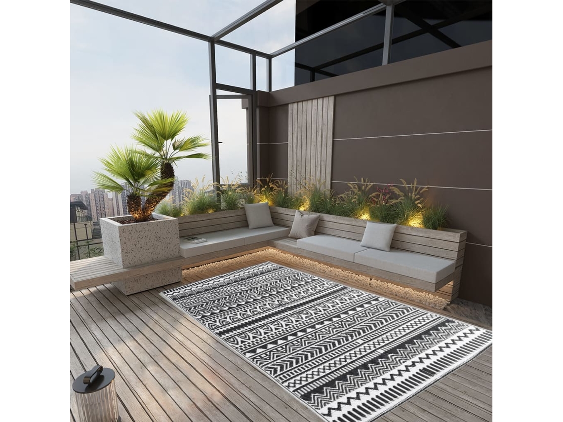 Vidaxl Tapete De Exterior 160x230 Cm Arakil Pp Preto