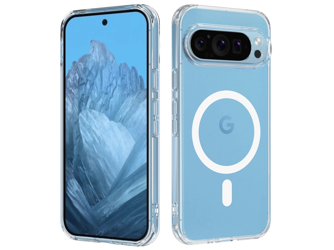 Capa Magnética Transparente Em Acrílico Para Google Pixel 11 Pro Xl