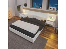 Conjunto Quarto 160x200 Madeira Led Usb-c Sonoma