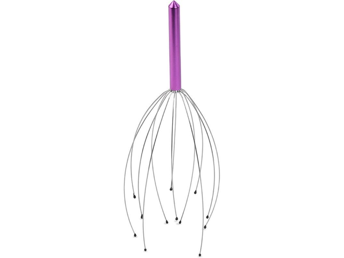 Massageador De Cabelo Manual Com Pérolas Suaves Alivio De Estresse Relaxamento Profundo Roxo