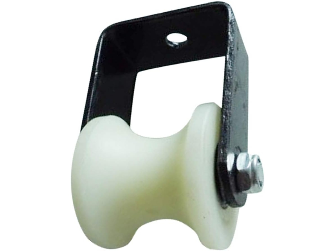Rolo De Transporte 50-tubo Redondo Trilho Em Forma U Rolamento Parafuso Roda Nylon Com Tubo Aço Cabo Polia Guia Plástico