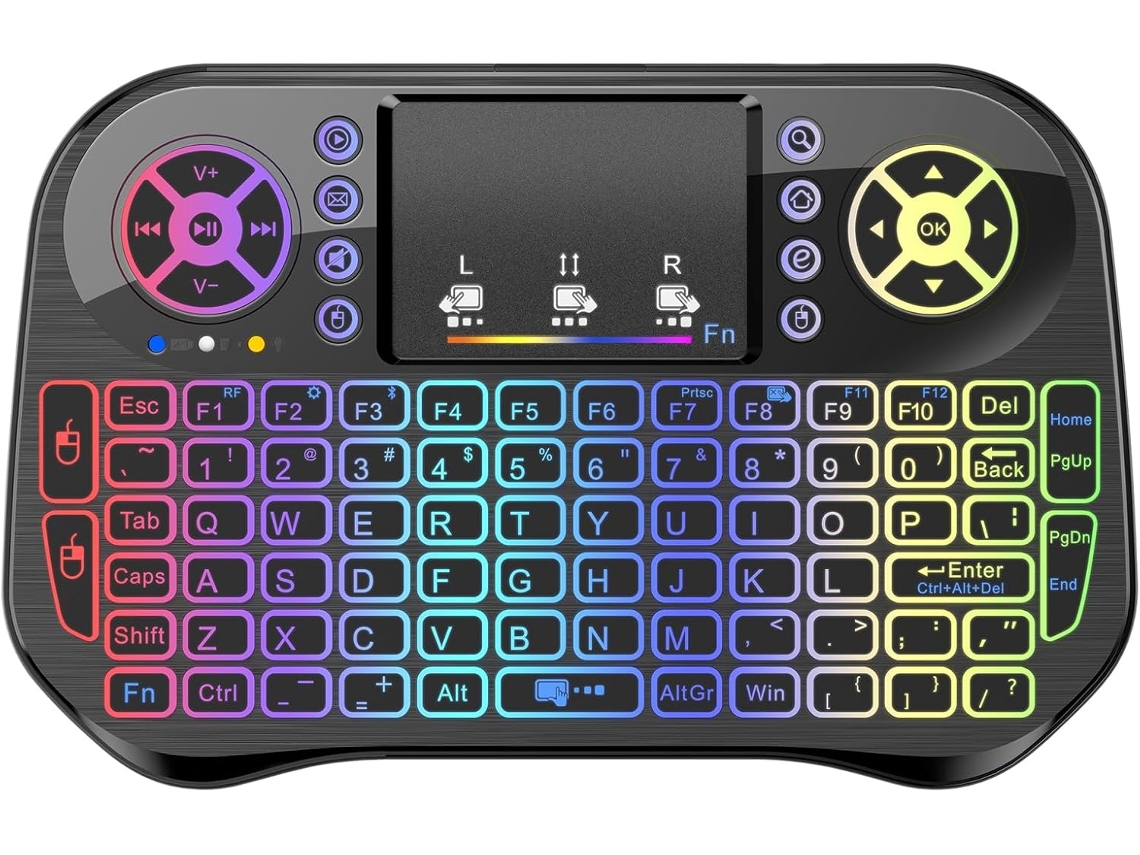 Mini Teclado Sem Fio 2.4g com Touchpad, para Smart Tv, Pc, Android Box e Http. ZYBLSSBB
