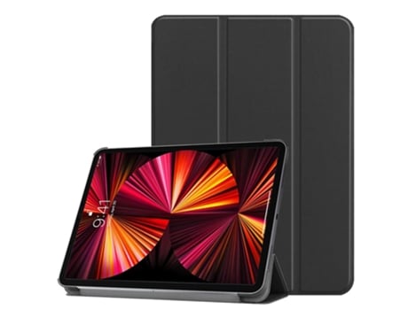 Capa Tripla de Couro Ecológico ILIKE para Samsung Galaxy Tab S9 Ultra 14 6'' X910 / X916B / X918N 2023 Preta