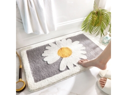 Tapetes de Banho Antiderrapantes Absorventes de Secagem Rápida para Decoração de Banheiro Cinza EVELTEK 40x60cm