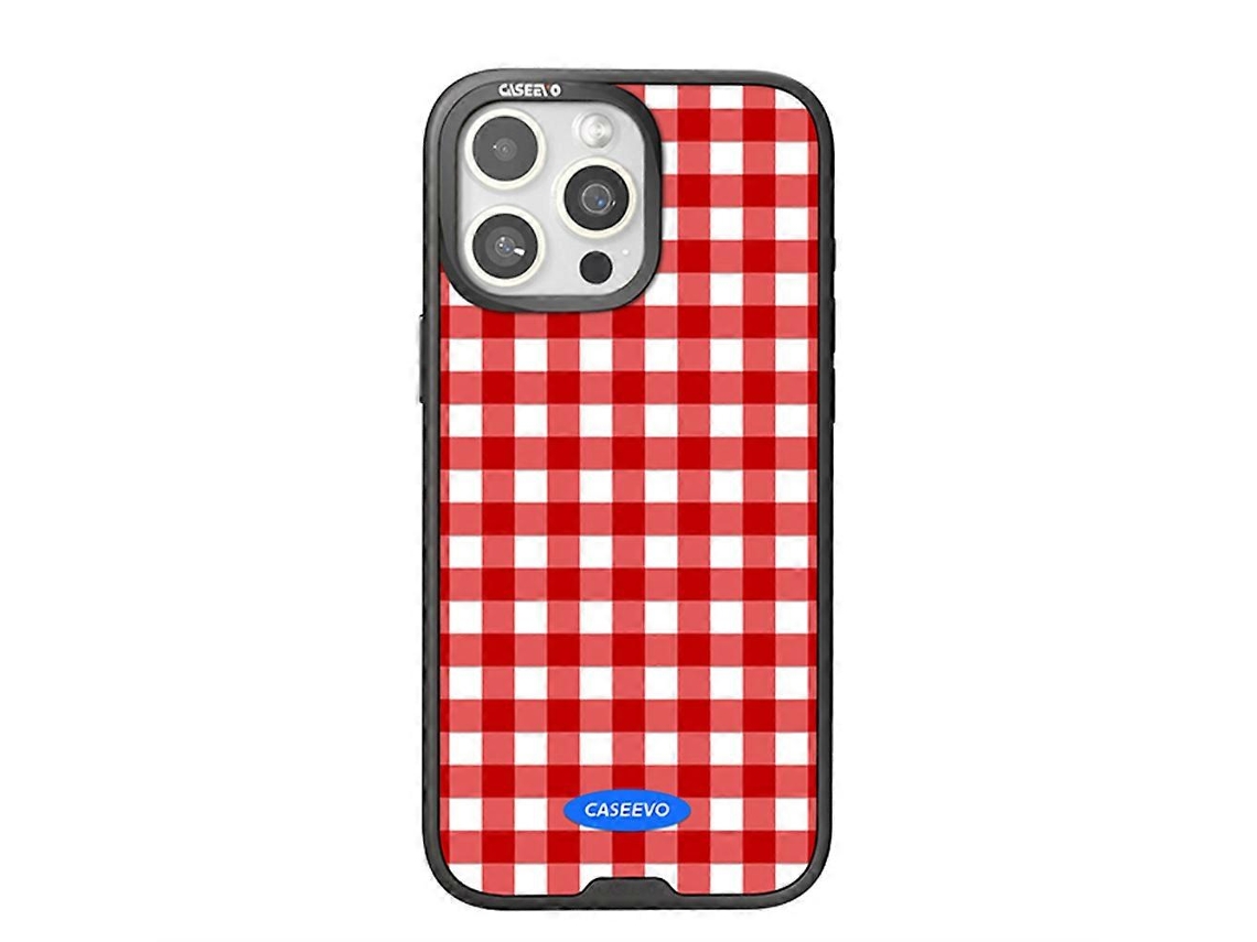 Capa Tkdaddy Caseevo Para Iphone 16 Pro Compatível Com Magsafe Tpu Acrílico Capa Magnética Para Celular Com Placa Traseira De Grade Removível Vermelha