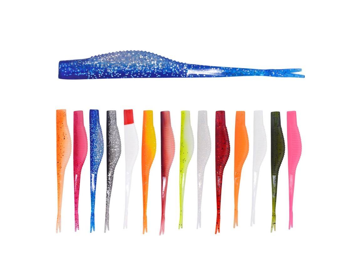 Lure Soft Bait (simulated Bait, Two-tone Forked Tail Design) Fishing Bait