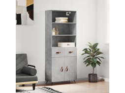 Armario alto 69,5x34x180 cm Derivados de madera Gris Cemento