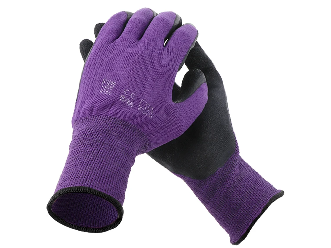 Luvas De Jardim Trabalho Nylon Nitrílico Látex Segurança Grip Resistente