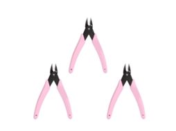3pcs Alicate De Cutícula De Aço Inoxidável Com Rebote Automático E Anti-deslizante Para Remoção De Strass Rosa