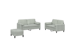 Sofa Set, Sofa Sets Vidaxl Cinzeto Veludo (n/a)