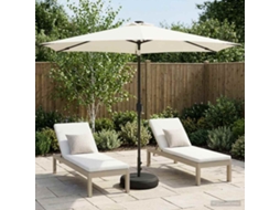 Vidaxl Parasol De Jardim Com Luzes Led E Base 300 X 300 Cm Poliéster