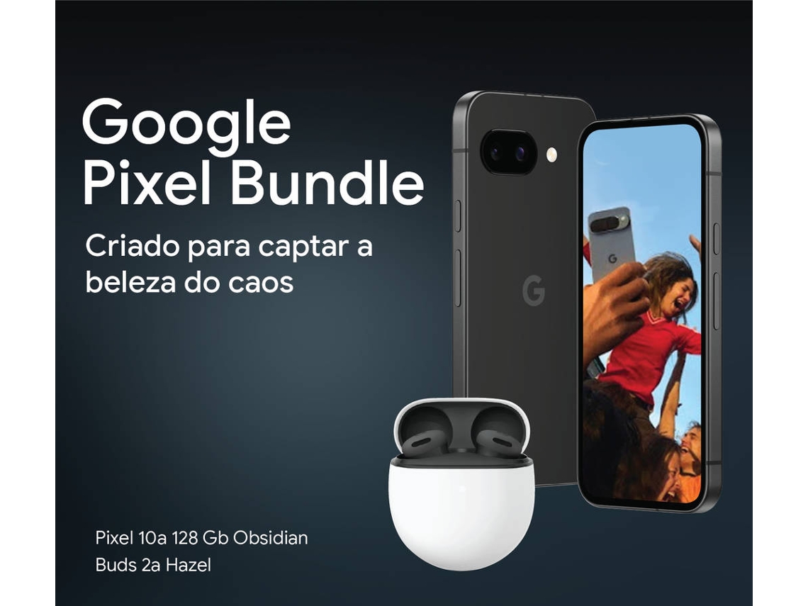 Bundle Smartphone GOOGLE Pixel 10a (6.3'' - 128 GB - Obsidian) + Auriculares Buds 2A (Hazel)
