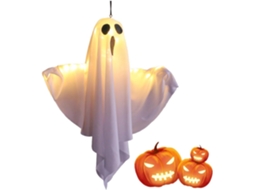 Fantasma Suspenso Led Branco, Decoração Halloween Interior Exterior