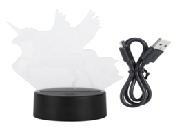 Lurelia Luz Noturna 3d Com Recarregável Usb, Sensor De Toque, Rgb E 17 Cores Para Quarto Infantil