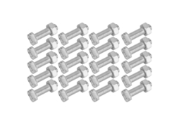 Conjunto De 20 Parafusos M6x22 E Porcas Alumínio Para Estufa 22mm