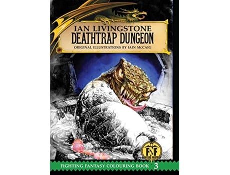 Livro Deathtrap Dungeon Colouring Book de Ian Livingstone (Inglês)