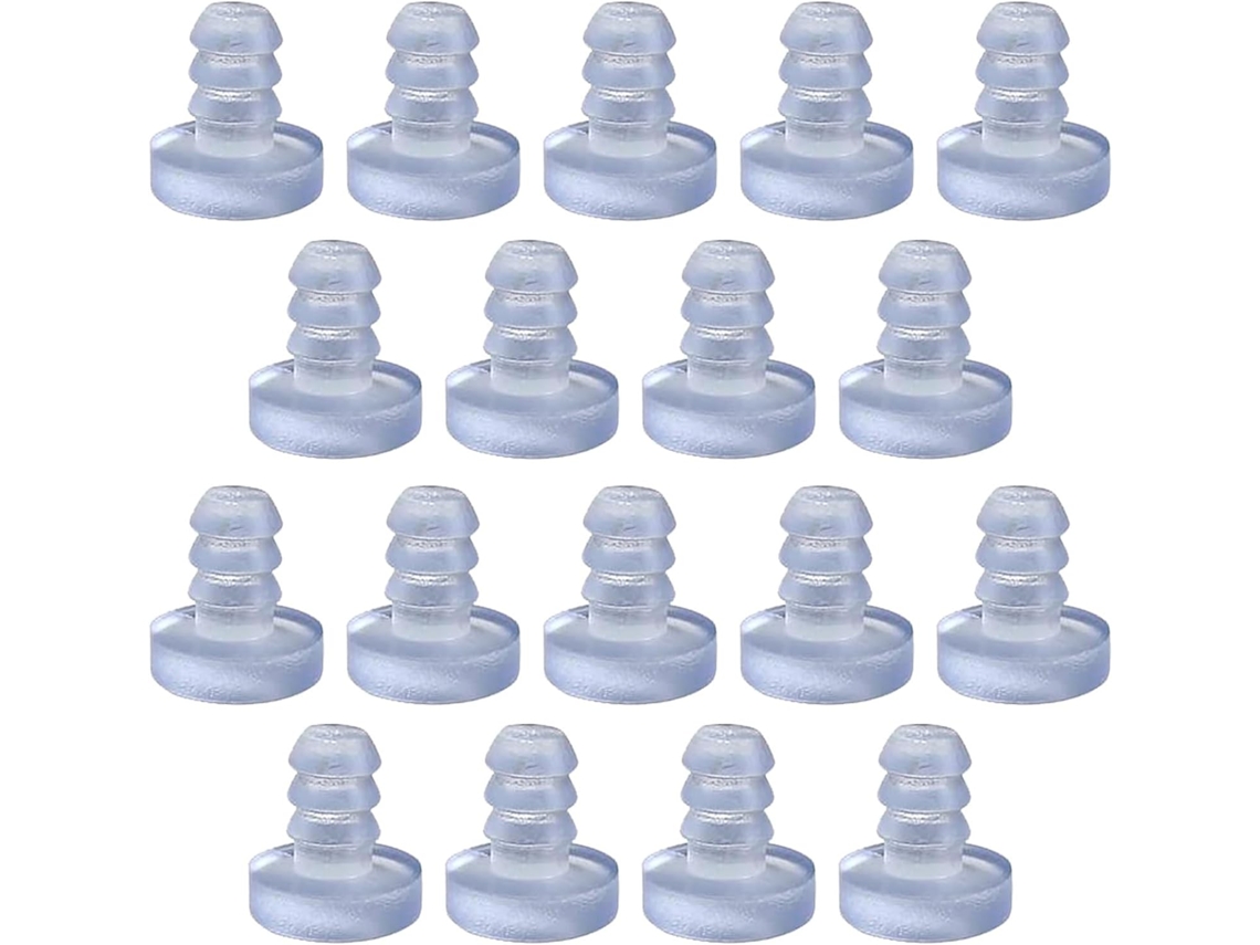 100 Unidades De Protetores De Haste De Pvc Transparentes, Antiderrapantes E Com Proteção Contra Ruído.