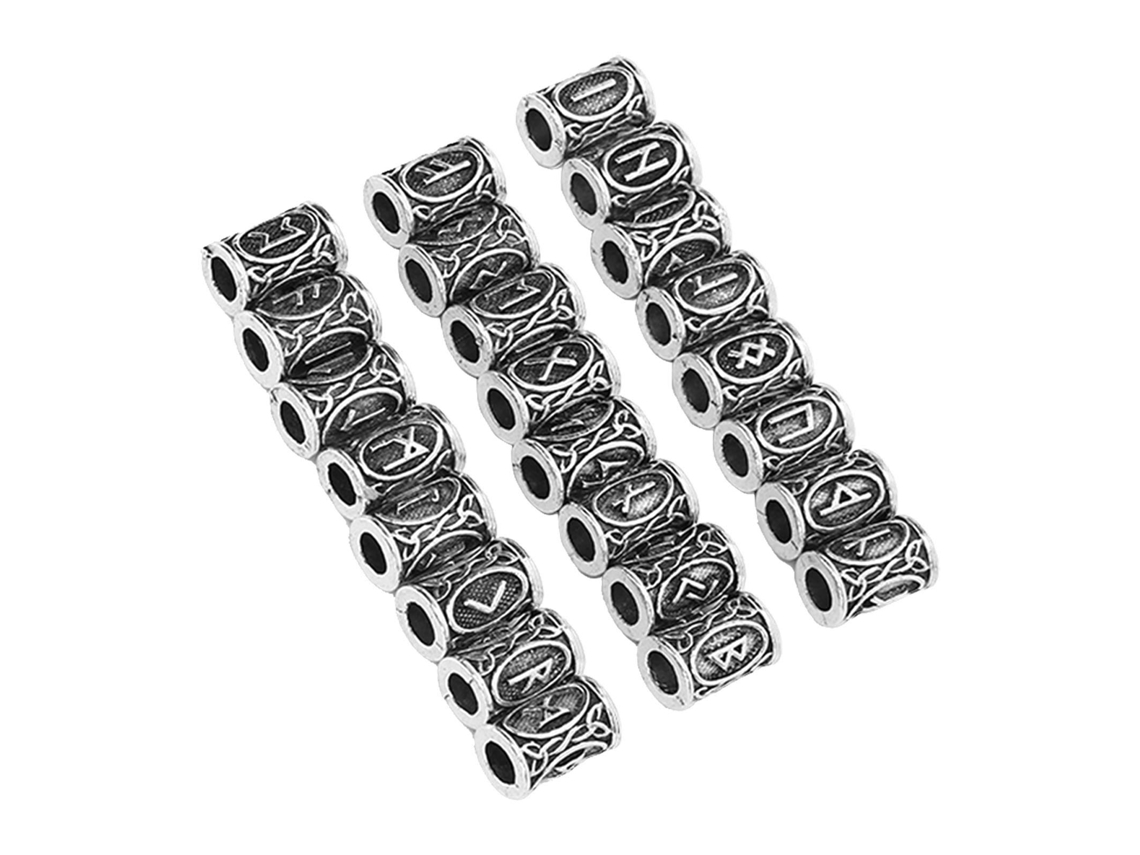 24pcs Perlas De Aleación Vintage Para Cabello Y Barba Para Dreadlocks