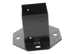 Base De Metal Preta Para Poste Caixa Correio E Deck