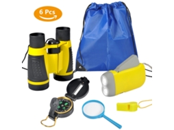 2026 6 Peças de Binóculos de Exploração Ao Ar Livre para Jovens Crianças Presente Educativo para Camping e Trilhada Amarelo
