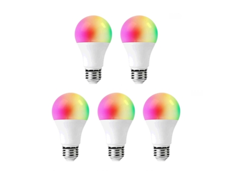 Conjunto de 5 lâmpadas LED inteligentes Zigbee E27 Rgbcct R9077-5Pack WOOX