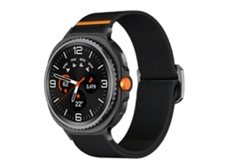 Bracelete Para Samsung Galaxy Watch 8/8 Classic - Nylon Elástico Com Fecho De Paraquedas Ajustável - Preta