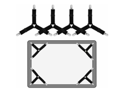 Conjunto De 4 Elásticos Triangulares Com Prendedores Para Lençóis, Protetores De Colchão E Almofadas De Sofá. Aquaforge