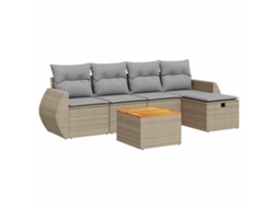 Garden Sofa Set, Garden Sofa Sets Vidaxl Bege Rattan / Vime (n/a)