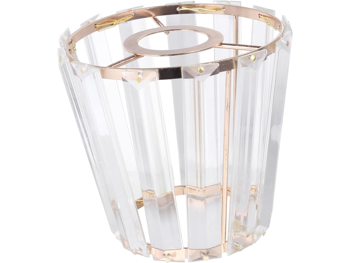 Luminária Elétrica De Cristal E Ferro Forjado, Com Cobertura Iluminada Banhada A Ouro, Tamanho Pequeno De 3 Cm.