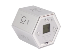Timer Hex Flip LAXISCREED com Tela Lcd Prata
