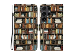 Capa De Couro Tkdaddy Para Samsung Galaxy S25 Ultra Com Suporte, Carteira, Estampa, Capa Para Celular Com Alça De Pulso E Prateleira