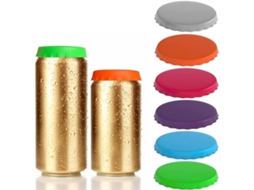 Tampas De Silicone Para Latas De Refrigerante, Pacote Com 6 Reutilizáveis, Bebida, Cerveja