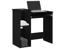 Vidaxl Secretária Com Prateleiras 84x40x78 Cm Contraplacado Preto